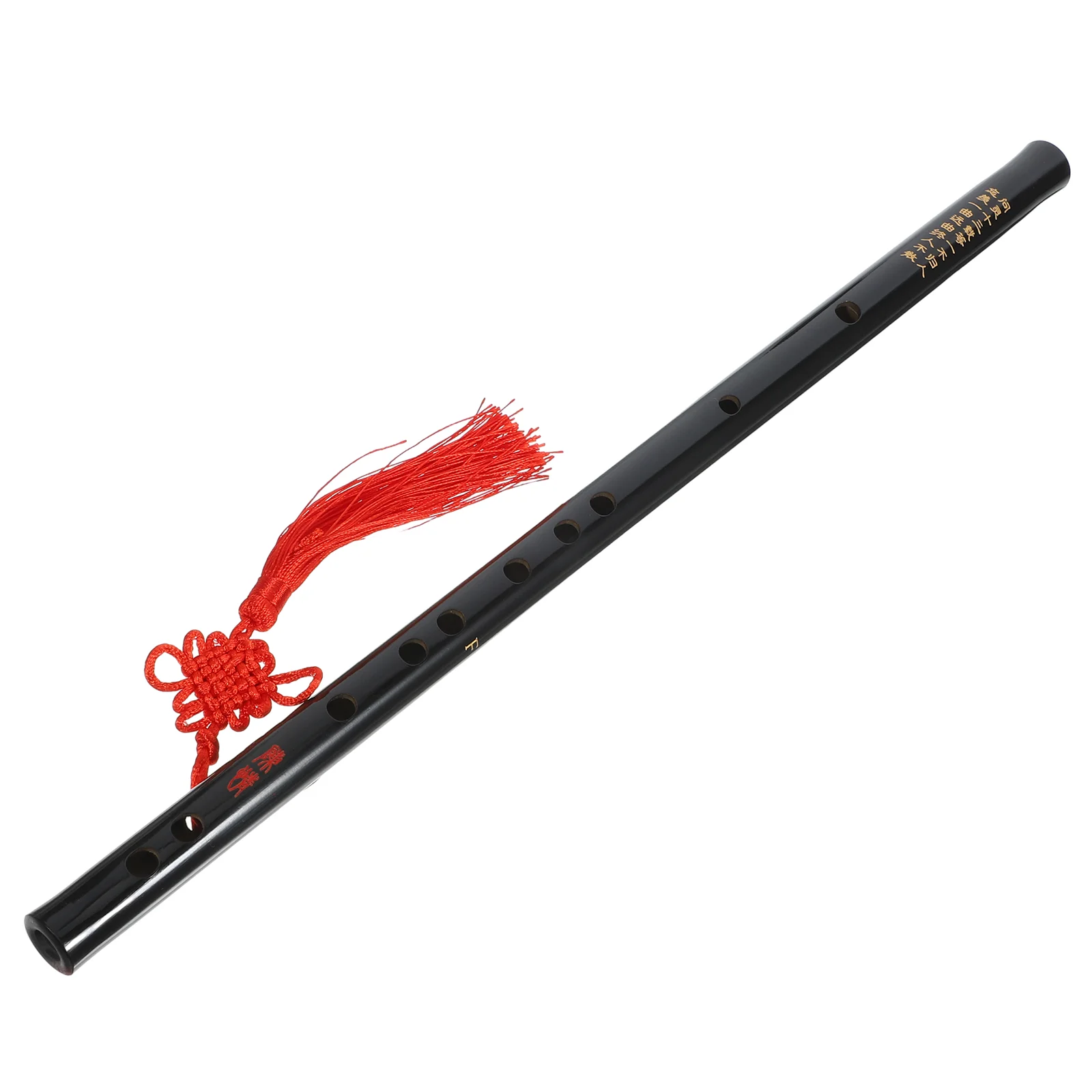 

Black Fife Musical Instrument Flute Kids with Tassel Style Traditional Bamboo Wooden Transverse Musical Style Chinese