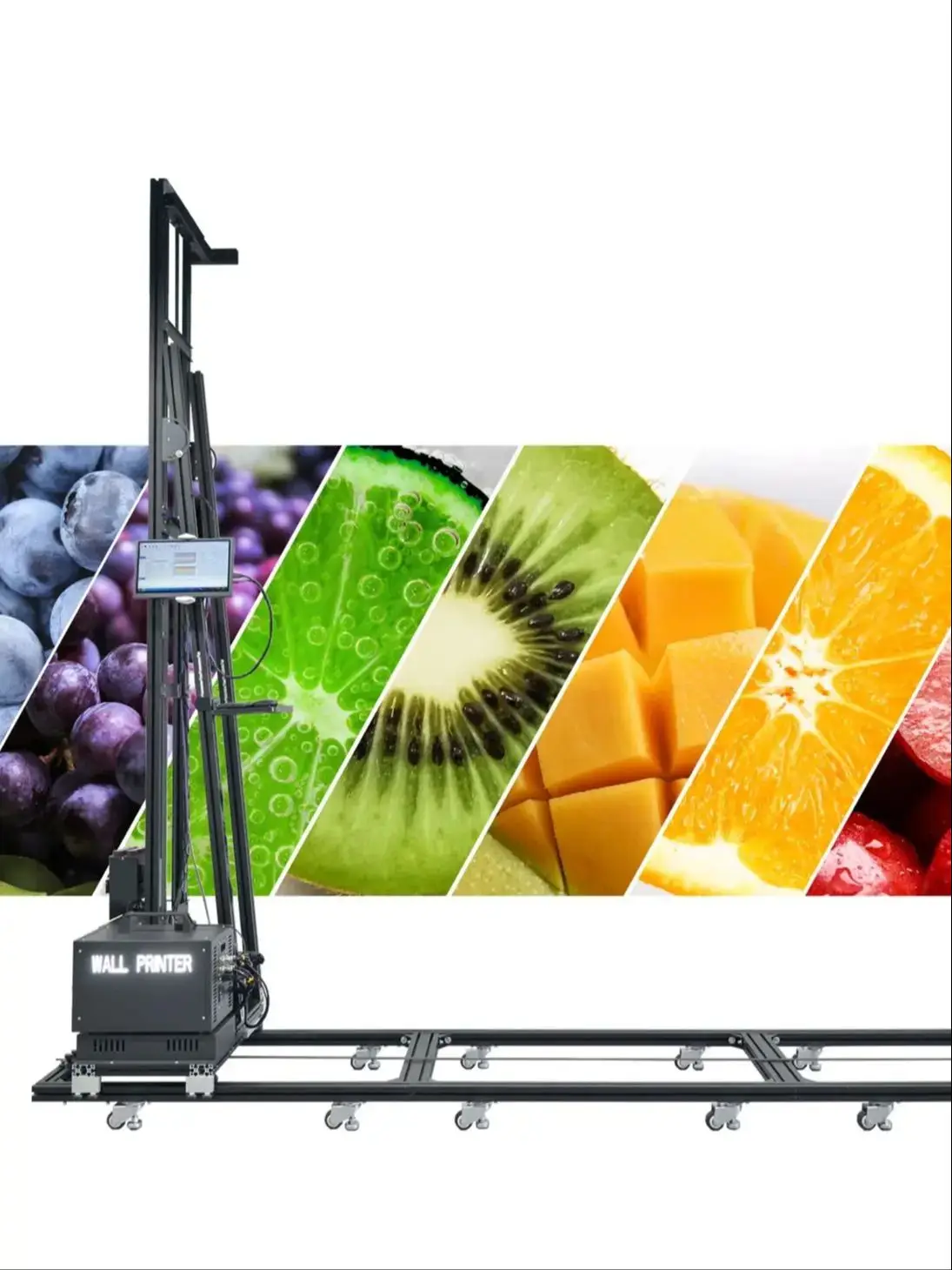 Black epson 2-in-1 wall printer and floor printer business opportunity 3D wall floor printing machine