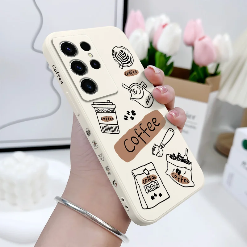 Coffee Beans Pattern Phone Case - Elegant and Durable Design