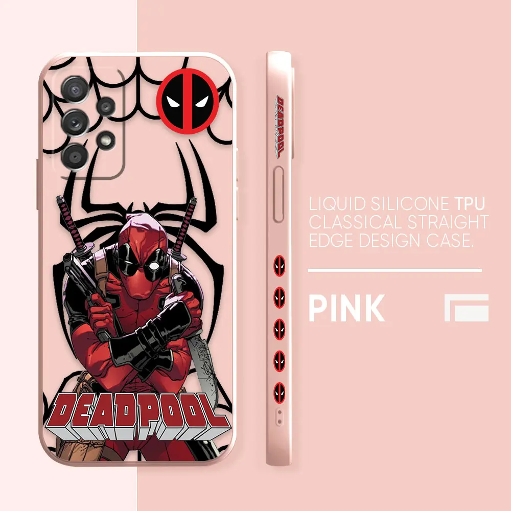 thumbnail image 1 of Case For Samsung Galaxy A91 A73 A72 A71 A53 A52 A51 A42 A33 AO3S 4G 5G Simple Liquid silicone Case Marvel Deadpool, 1 of 5