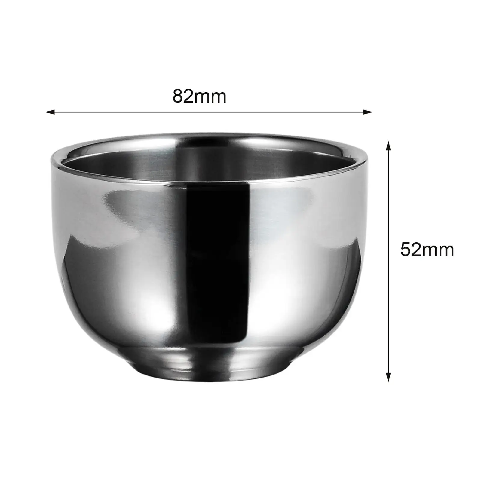 Shaving Bowl Stainless Steel Shaving Mug Barbers Accessories Unbreakable Metal Soap Mug Bowl for Men Valentines Day Gifts Him