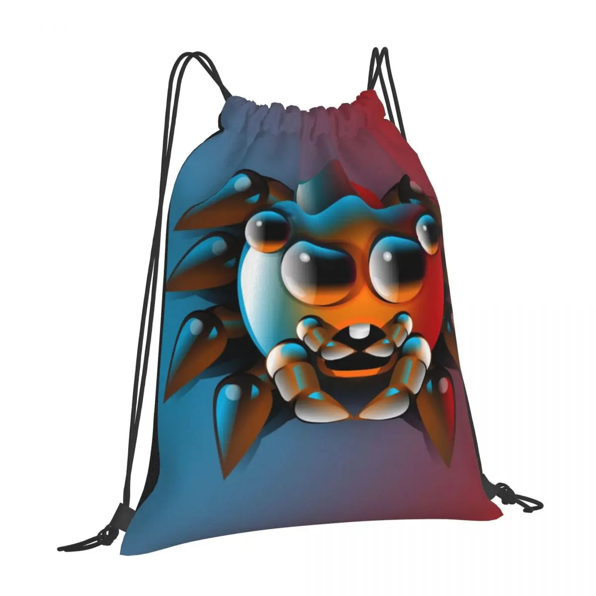 

Cute Spider Personalized Drawstring Bags With Backpack Functionality Perfect School Camping Use