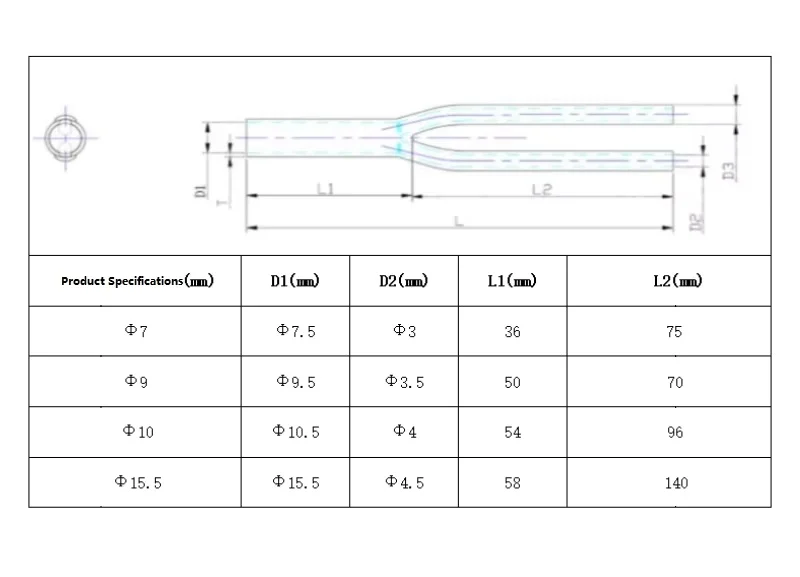 1/2/5pcs PVC Y Splitter Tube Sleeve Speaker Audio Cable Wire HiFi Cable Pants Soft Rubber Audio 7mm 9mm 10mm 15.5mm