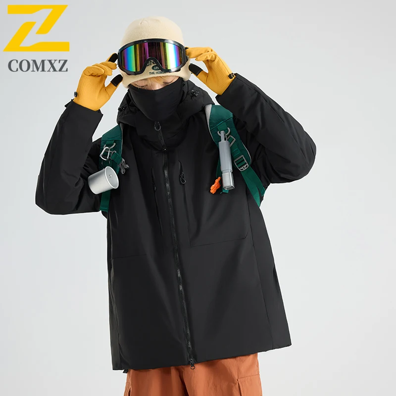 COMXZ Windbreaker Jacket Cold Proof Warm Outdoor Hiking Skiing Men's Handsome Coat Climbing Comfortable High Quality Outerwear