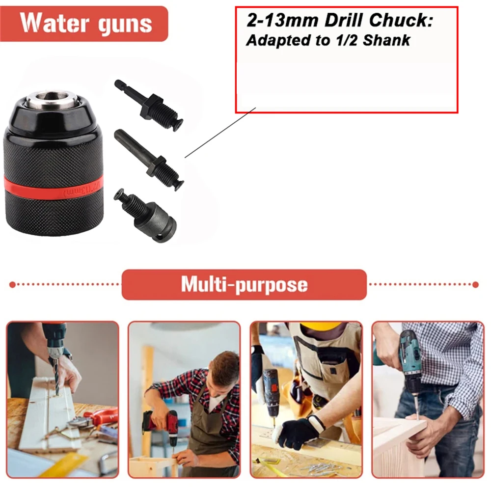 JENTORIX 2mm-13mm Metal Keyless Drill Chuck - Jaw Detail