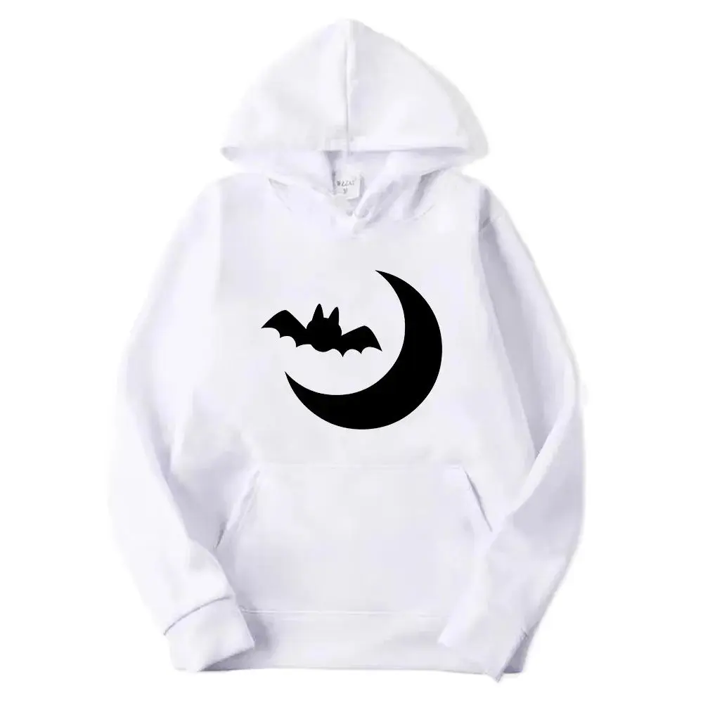 

2023 Autumn New Fashion Casual Sports Style Long Sleeve Hoodie Halloween Bat Print Loose Version Of Men'S Comfortable Hoodie Top