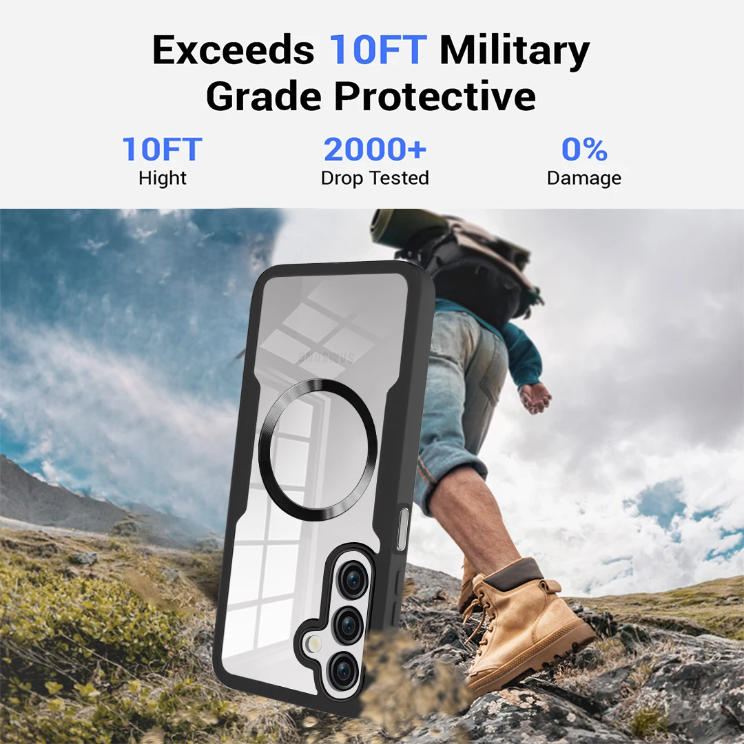 Magnetic 360 Full Body Clear Protective Case with Magsafe Compatibility