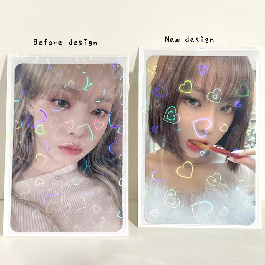 Sharkbang 50pcs/Lot Holo Card Sleeves 61x91mm 20C New Heart PP Kpop Holders For Postcards Films Game Cards Photocard Protector 5