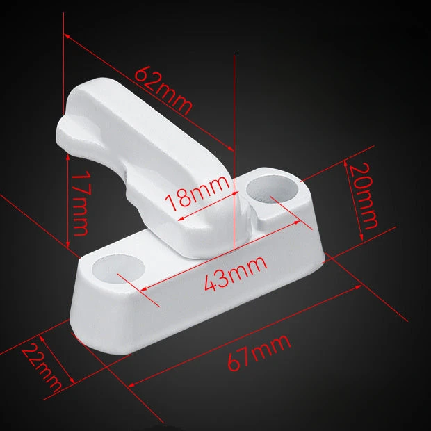 2pcs plastic T-lock for casement door window window lock buckle anti-theft lock door accessories