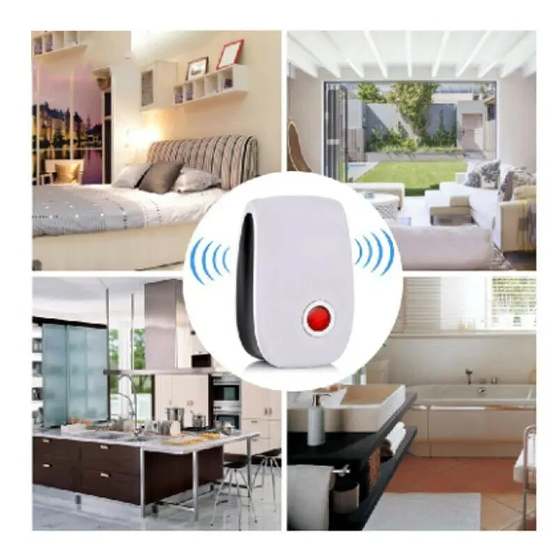 EU/US/UK/AU Plug Ultrasonic Pest Repeller Electric Insect Killer Zapper Non-toxic Mosquito Cockroach Repellent For Home Garden