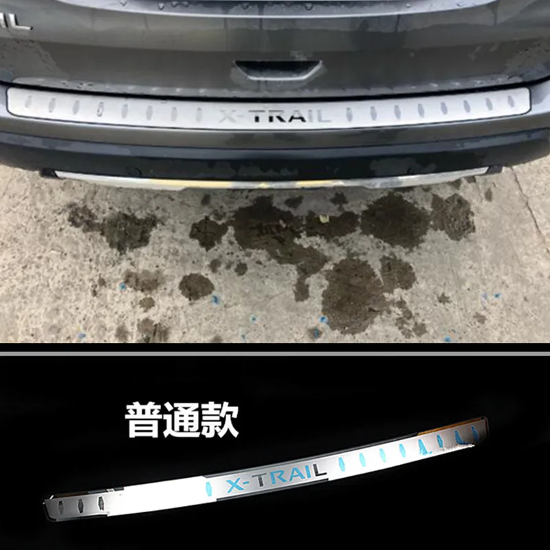 Car styling Stainless Steel Rear Bumper Protector Sill Trunk Tread Plate Trim For Nissan X-Trail X Trail T32 2014-2016