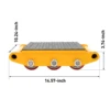 15T Machine Dolly Skate Machinery Roller Mover Cargo Trolley 33000lbs Heavy Duty(Yellow) 5
