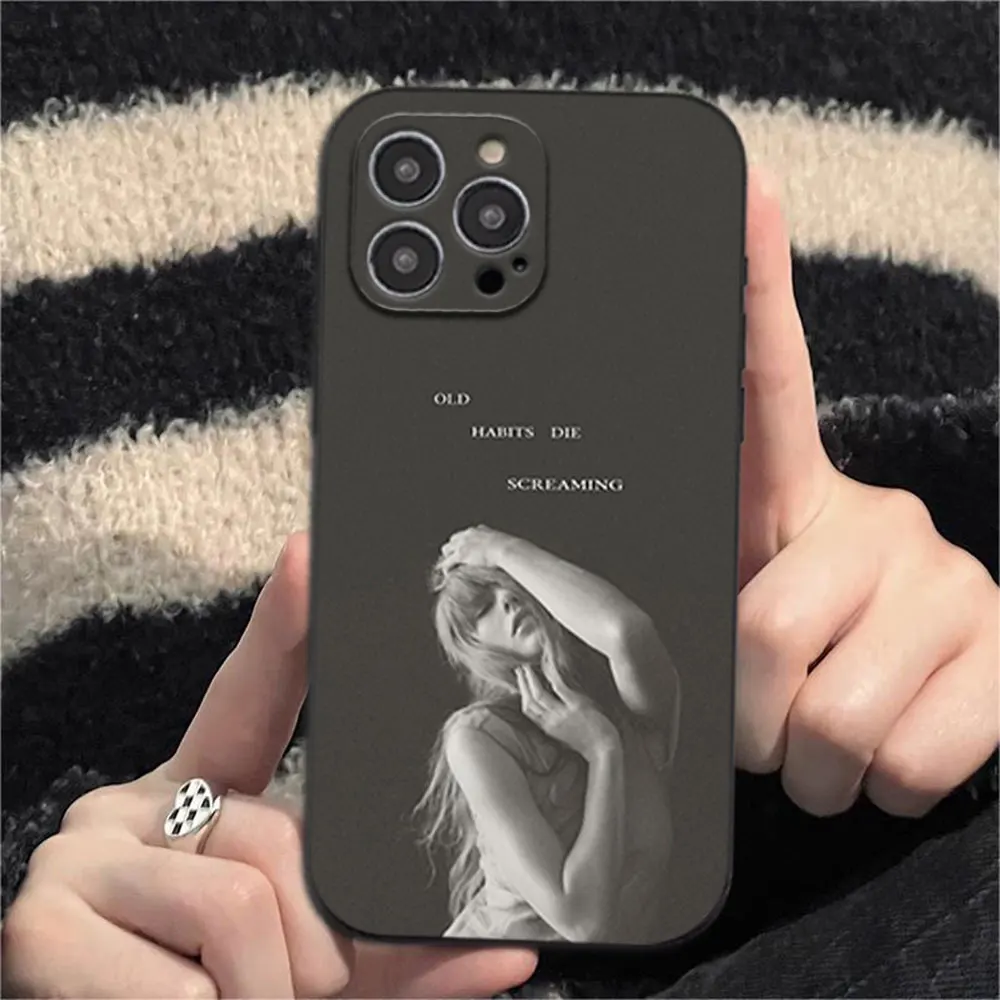 thumbnail image 1 of Funda de teléfono T-TaylorS TTPD S-SwiftS para iPhone 12 11 13 14 15 16 Max Pro Plus Carcasa de silicona suave negra, 1 of 4