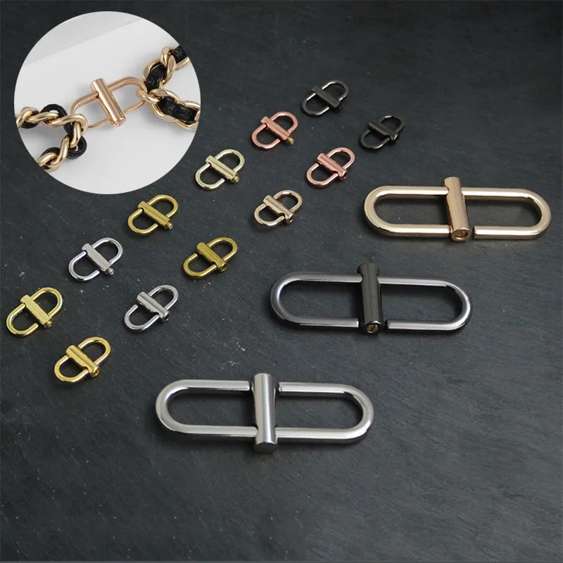 

2 шт./лот регулируемые металлические пряжки для цепочек, ремешков, сумок через плечо, аксессуаров, оптовая продажа