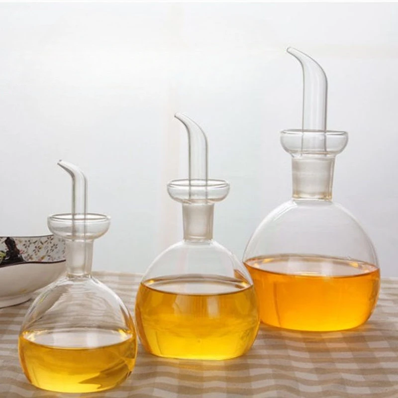 Nordic Glass Oil Pot, Seasoning Pot, Soy Sauce Bottle, Vinegar Pot, Household Kitchen Supplies, Leak-proof Oil Bottle, 1Pc