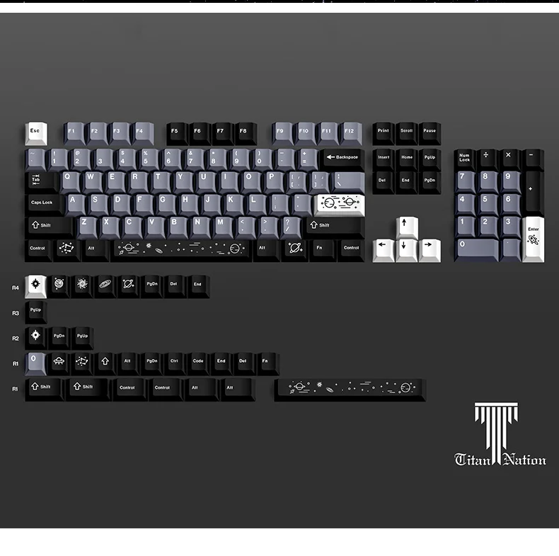 corante Subbed, cereja Keycaps Perfil para Keychron