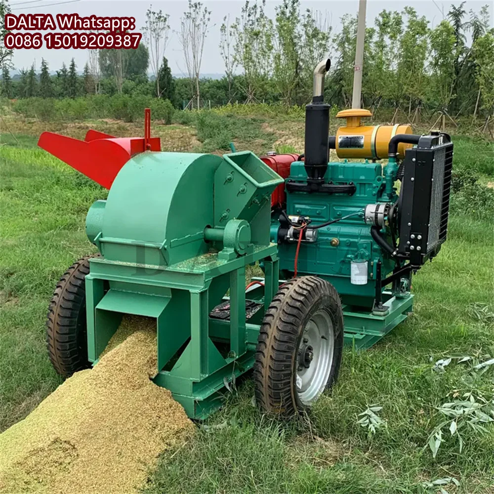 PaperCoreShredderWoodLogCrushingMachineWoodChipperDiesel