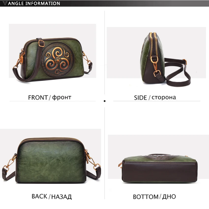 Retro Shoulder Bags for Women Small Bag Luxurious Designer Classic Double-layer Pocket 3D Embossed Diagonal Cross Bag Mom Purse - 3