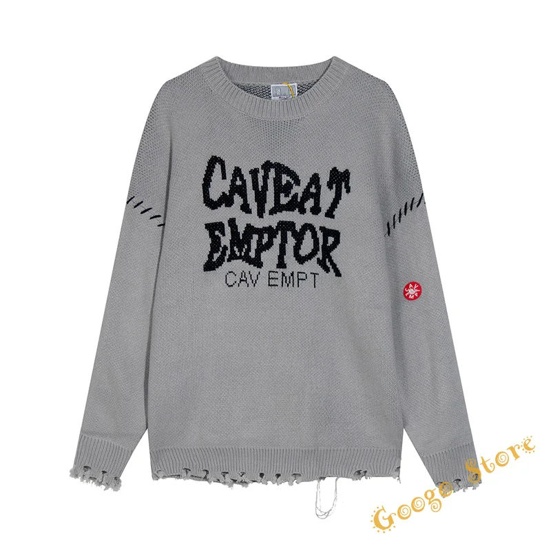 

Autumn Winter New C.E Pullover Sweatshirts Men Women High Quality Cav Empt Long Sleeve Casual O-Neck CAVEMPT Knitted Sweater