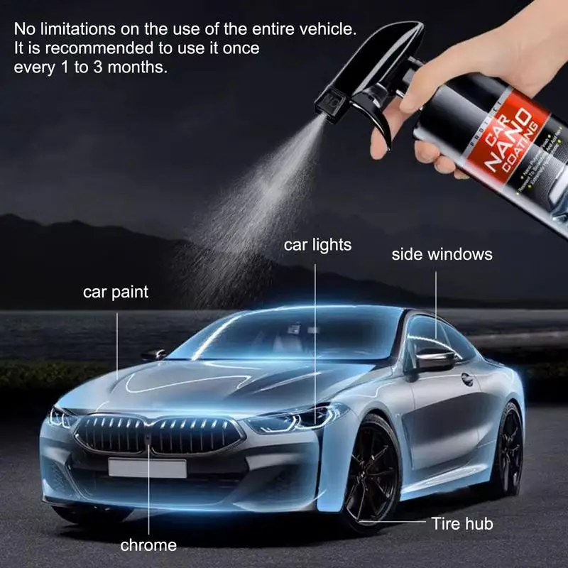 Spray idrofobo per auto rivestimento in ceramica per veicoli Nano Spray ad azione rapida rivestimento per auto Spray per lucidatura a cera agente di riparazione per graffi fini