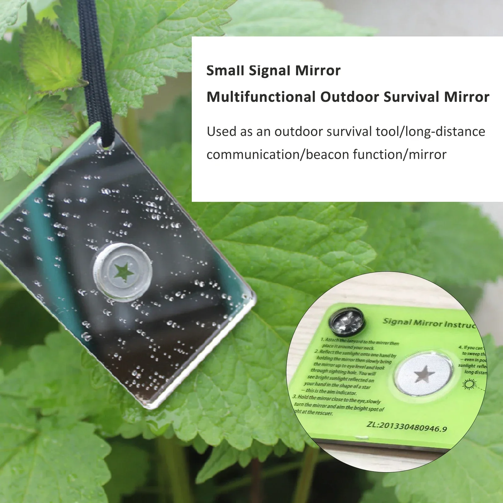 Survival Signal Mirror For Outdoor Camping Yacht Outdoor Emergency Survival Reflective Signal Mirror Adventure Supply Tools