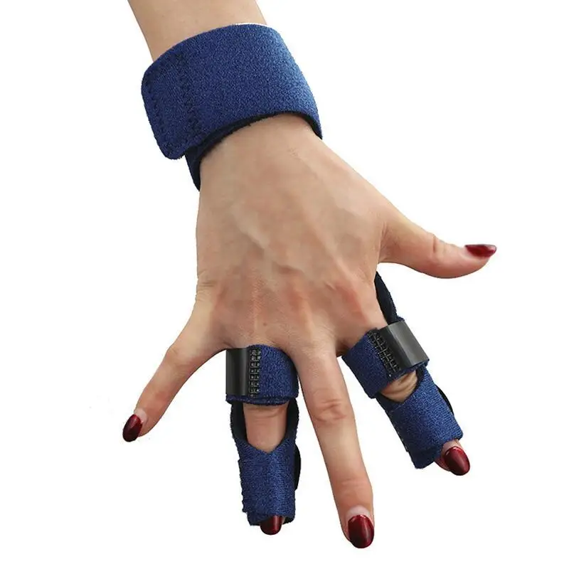 Adjustable 2 Finger Splint Hand Wrist Brace Support for Trigger Finger Aluminum Support Brace Guard Splints Tendon Pain Relief 4