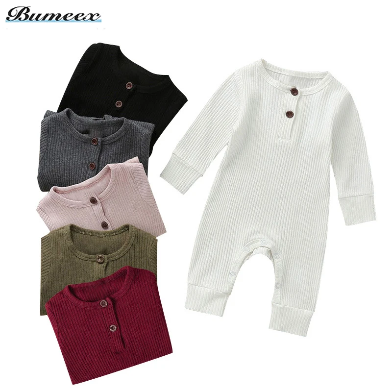 

Newborn Infant Clothes Baby Boys Girls Romper Playsuit Overalls Cotton Long Sleeve Baby Jumpsuit Autumn Newborn Clothes