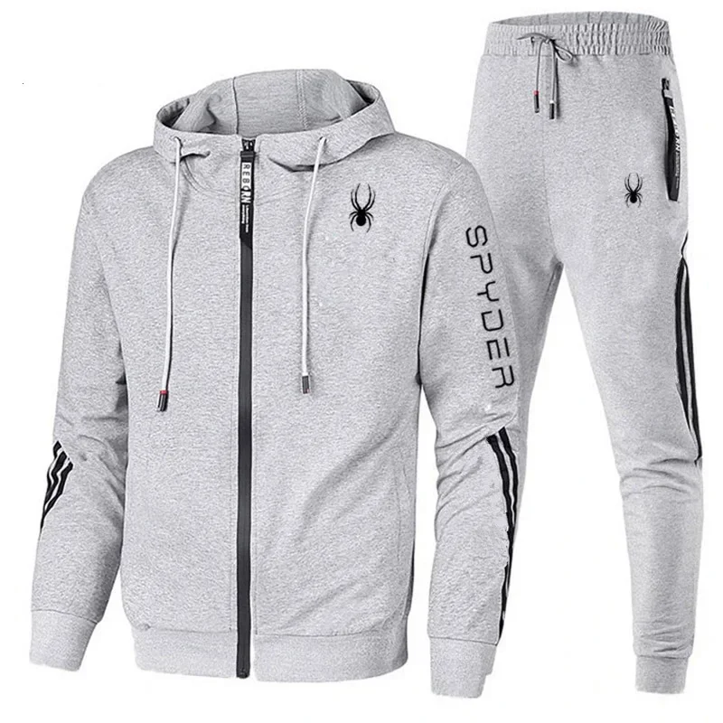 Ensembles de survêtements Sportedly Casual pour hommes, sweat à capuche à manches longues et jogging, vêtements de fitness, combinaisons de course, printemps, automne, fj2 pièces