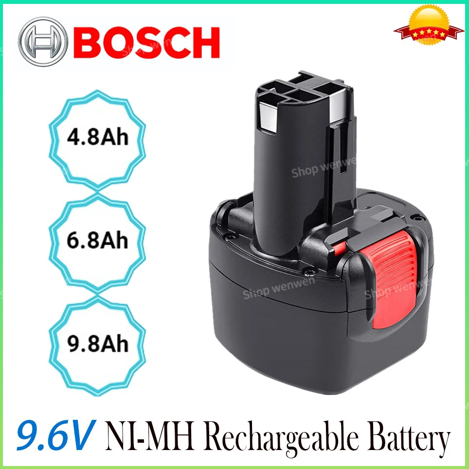 

Bosch 9.6V 4.8AH 6.8AH 9.8AH Ni-MH Rechargeable Battery BAT048 BAT100 BAT119 BH984 BPT1041 GSR GDR Power Tools Battery