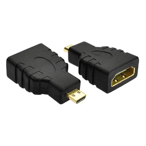 Micro HDMI-compatible To HDMI-compatible Adapter Male to Female Connector Converter Gold-Plated Extension For HDTV Camera