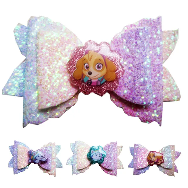 4pcs Girls Cute Colorful Cartoon Paw Patrols Clips Sweet Princess Hair Ornament Headband Hairpins Kids Fashion Hair Accessories 2