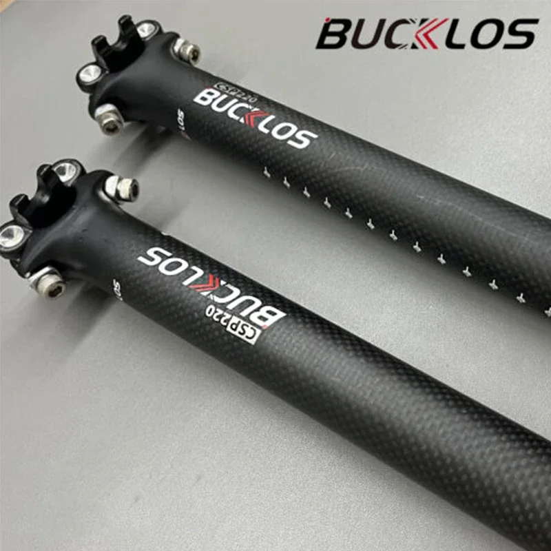 BUCKLOS 카본 시트포스트, MTB 로드 바이크 카본 카노트, 27 2 31 6 자전거 시트포스트, 브롬톤 MTB 바이크용..