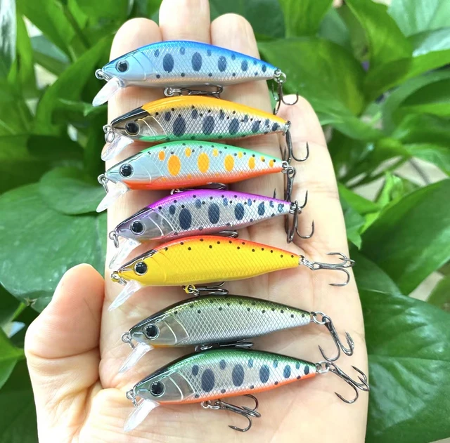 7Pcs 50mm 4.8g Mini Minnow Sinking Pesca Peche Trout Fishing Lures Sinking  Fishing Minnow Wobbler Hard Bait Set 9114 - AliExpress