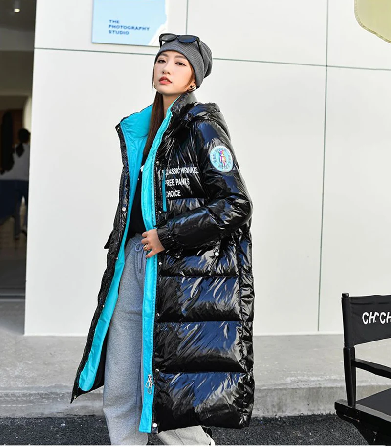 SOYNIA Daunenjacke Damen Winter - Mittellanger Baumwollmantel Mit Kapuze