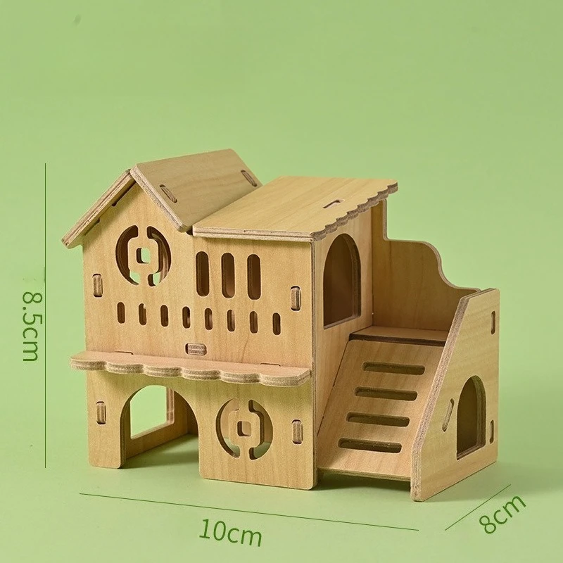 Wooden Hamster Villa Hideout 2