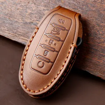 Copertura di protezione della cassa chiave dell'automobile di cuoio di nuovo arrivo per Nissan Infiniti QX50 Q50L accessori per lo Styling delle coperture del supporto dell'automobile - Copertura di protezione della cassa chiave dell automobile di cuoio di nuovo arrivo per Nissan