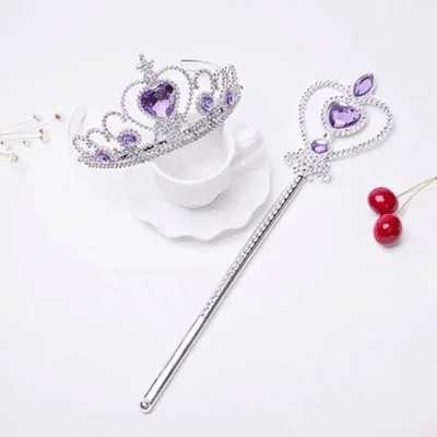 Elsa Princess Crown Accessories for Girls Bridal Crown Crystal Diamond Hoop Hair Headwear Kids Birthday Party Hairband Sets hair accessories hair headband accessories