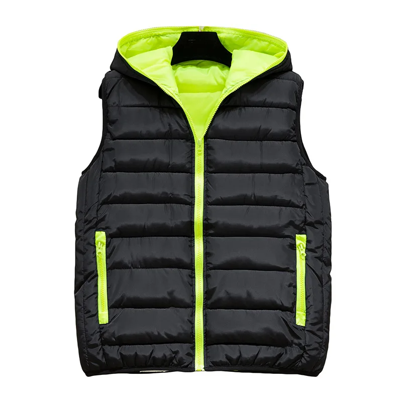ZOZOWANG Autumn Winter New Hooded Men's Vest Jacket Cotton Padded Vest Casual Waistcoat Men's Sleeveless Jacket Warm Overcoats