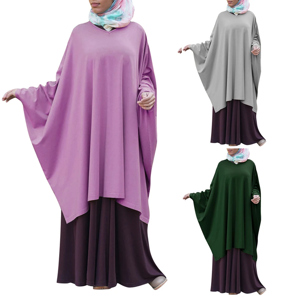 

Modest Muslim Women Prayer Garment One Piece Abaya Islamic Clothing Eid Ramadan Arabic Kaftan Burqa Robe Dubai Turkey Jalabiya