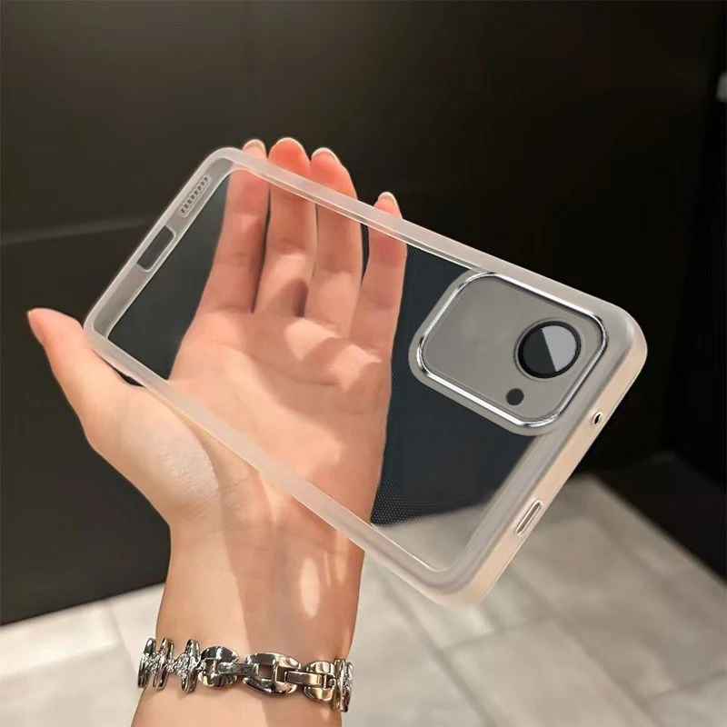 Transparent Silicone Phone Case with Camera Protector Lens Cover