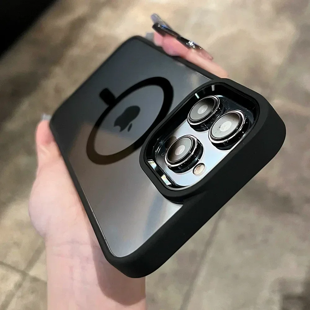 Premium Magnetic Wireless Charging Shockproof Clear Case - Luxury Armor Design