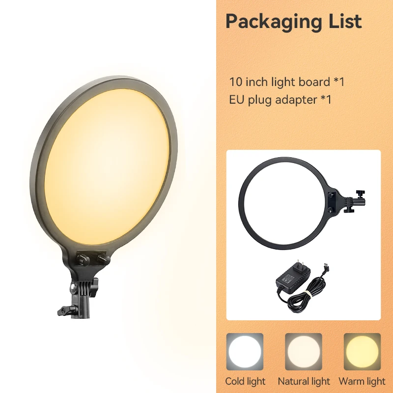 10inch LED lights Video ring Light Panel Bi-color 3000K-6000K Photographic Lighting For Youtube Studio Gaming Live Stream Lamp