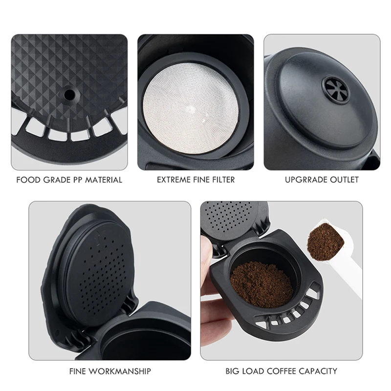 Reusable Capsule Adapter for Dolce Gusto Coffee Convert Compatible with Genio Capsule Adapter
