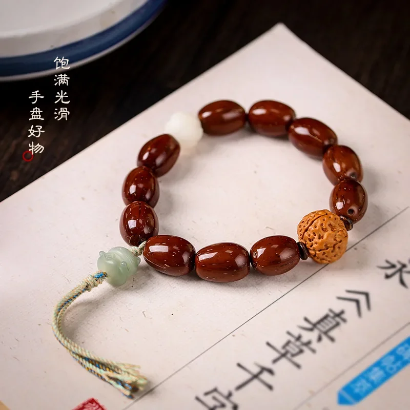 Viola Golden Mouse True Bodhi Hand String Natural Single Circle Maschio Buddha Bead Piastra Portatile Che Gioca Con Semi Originali