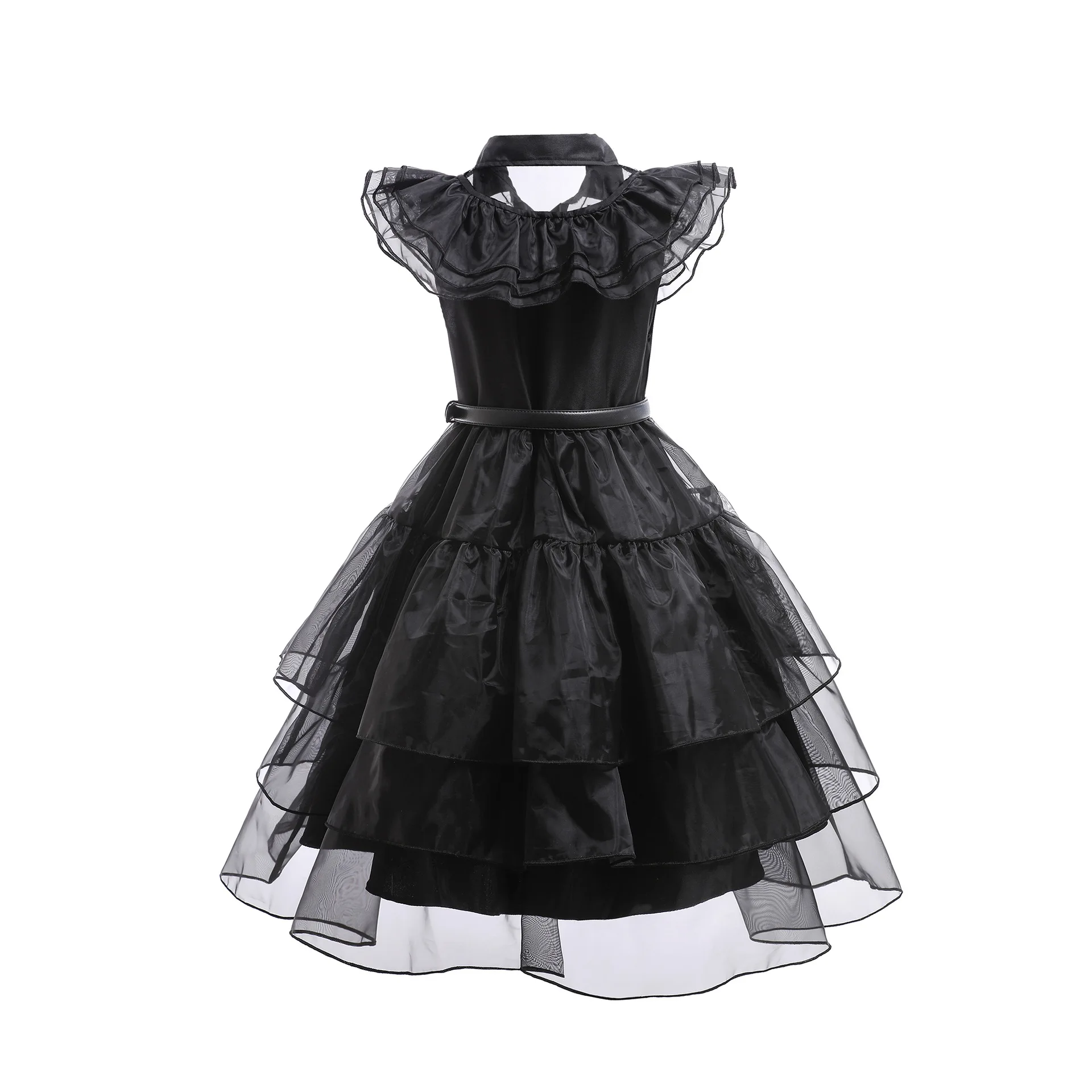 Wednesday Cosplay For Girls Costume Movie Addams Dresses for Girl Kids Mesh Party Dresses Halloween Carnival Costumes 4-12Yrs 3