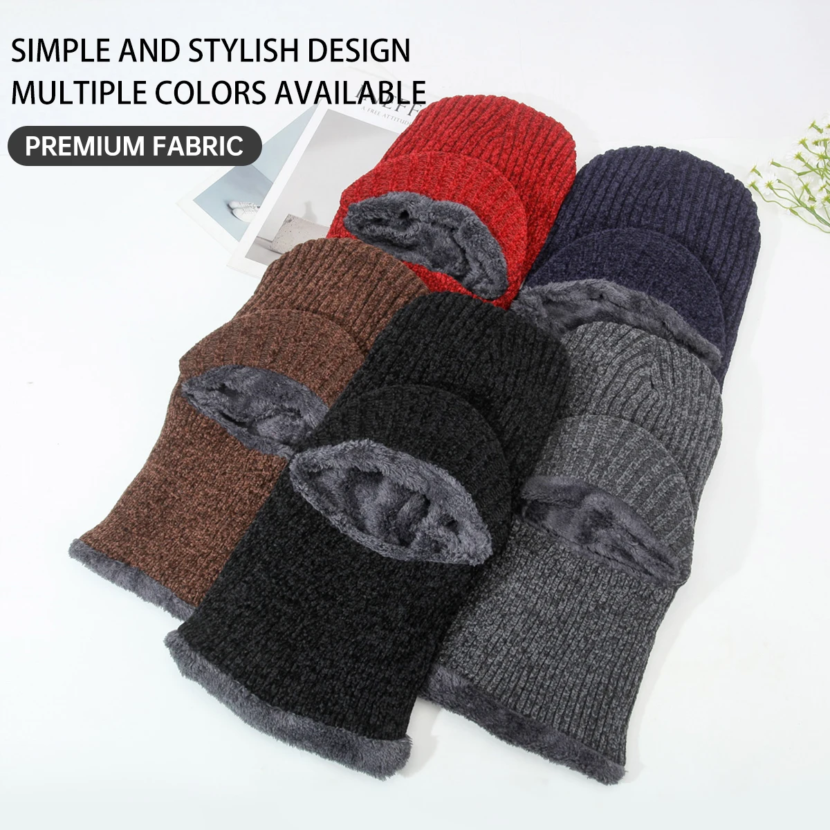 Winter Cold-Proof Face Mask for Men and Women, Winter Neck Scarf Hat for Cycling, Motorcycle, Electric Vehicle, Face Protection, Warm and Windproof Headgear, Thickened