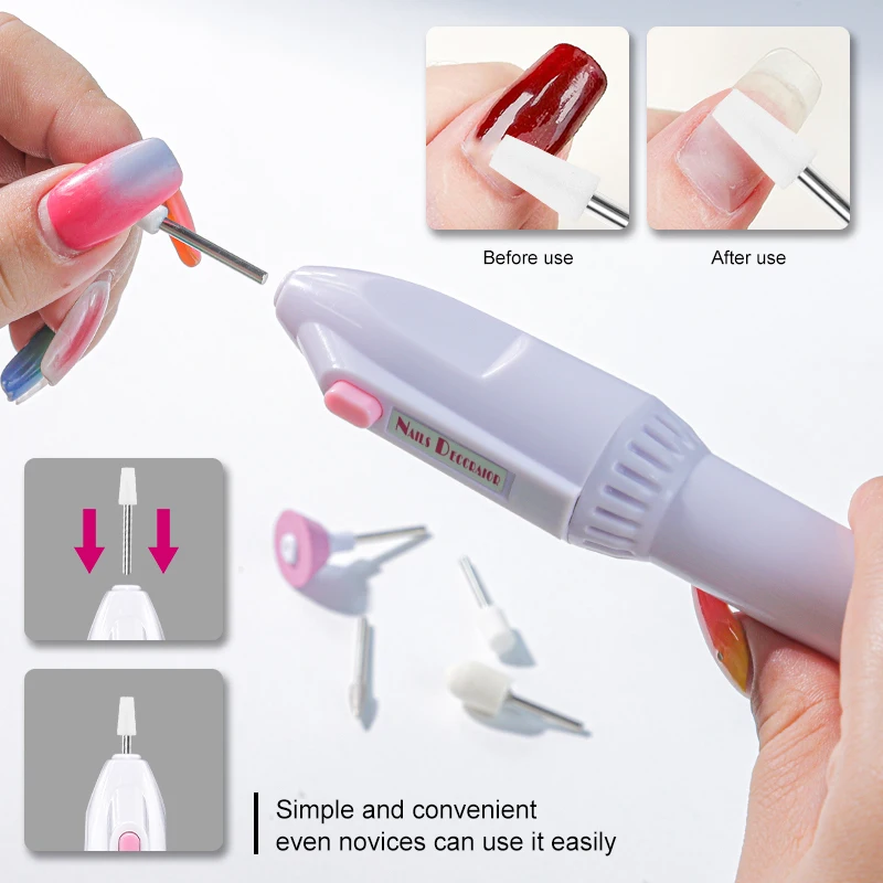 5 In 1 MINI Electric Nail Drill Machine Kit Manicure Pedicure Grinding Polishing Sst Nail Art Sanding File Pen Tools Machine 4