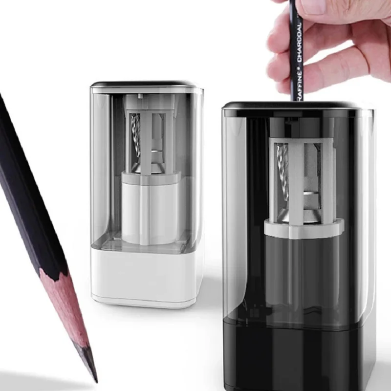 Tenwin Black White Professional Electric Sharpener Pencil Electric Heavy Duty Mechanical