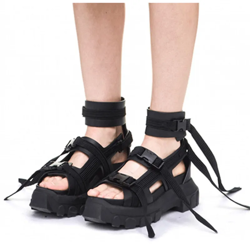 

2022 spring and summer new women's shoes Roman sponge cake thick-soled strappy sandals seaside women's holiday sandals