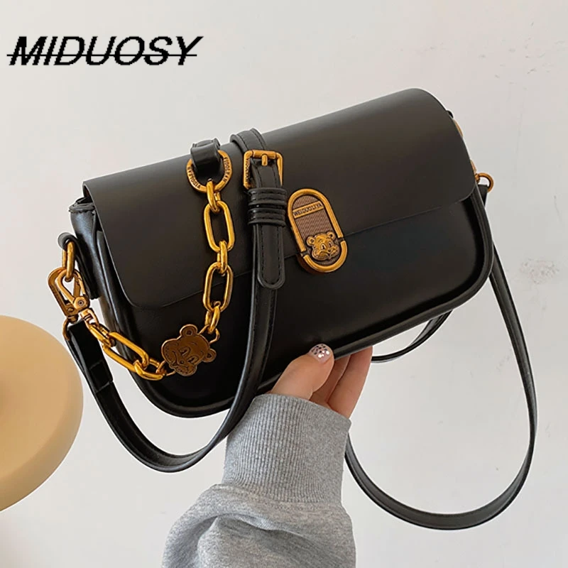 

Bag Women's Messenger Bag 2023 New Solid Color Retro All-Match This Year's Popular Fashion Chain Bag Shoulder Small Square Bag